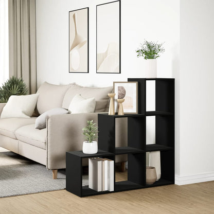 Bokhylle Svart 3 etasjer 99x29x99 cm