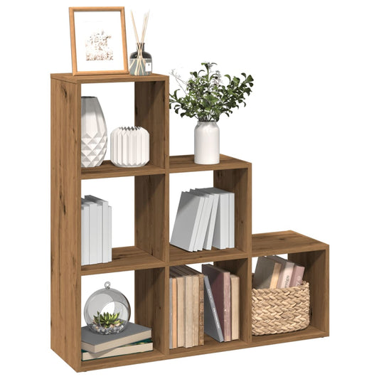 Romdeler bokhylle 3 lag artisan eik 99x29x99 cm konstruert tre