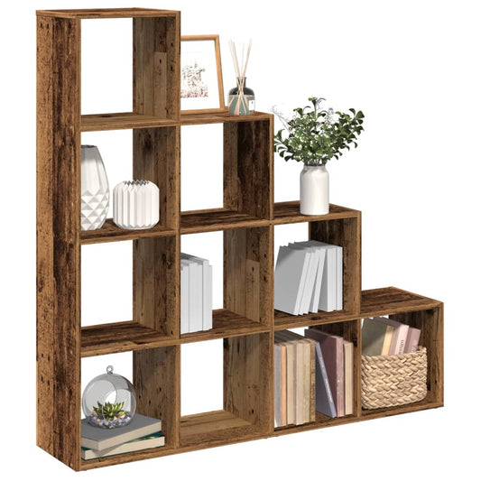 Bokhylle Gammelt Tre 4 etasjer 131,5x29x131,5 cm