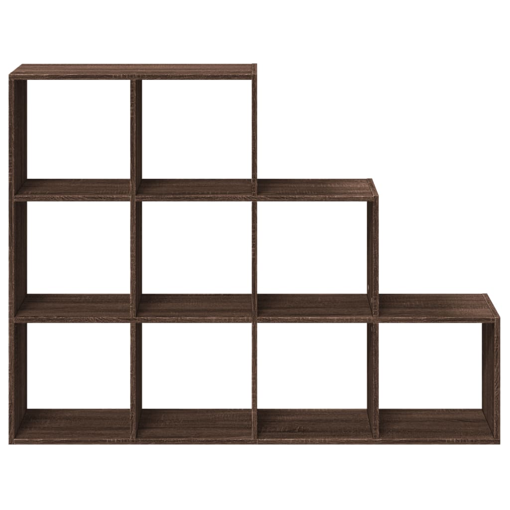 Bokhylle Brun Eik 3 etasjer 137,5x29x103,5 cm