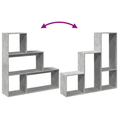 Bokhylle Betonggrå 3 lag 123x29x123 cm