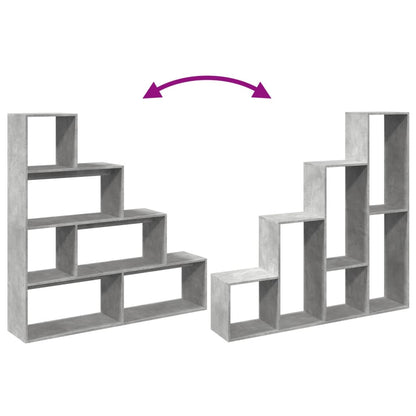 Bokhylle Betonggrå 4 etasjer 143,5x29x143,5 cm