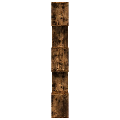 Romdeler bokhylle 5 lag røkt eik 70x24x161 cm konstruert tre