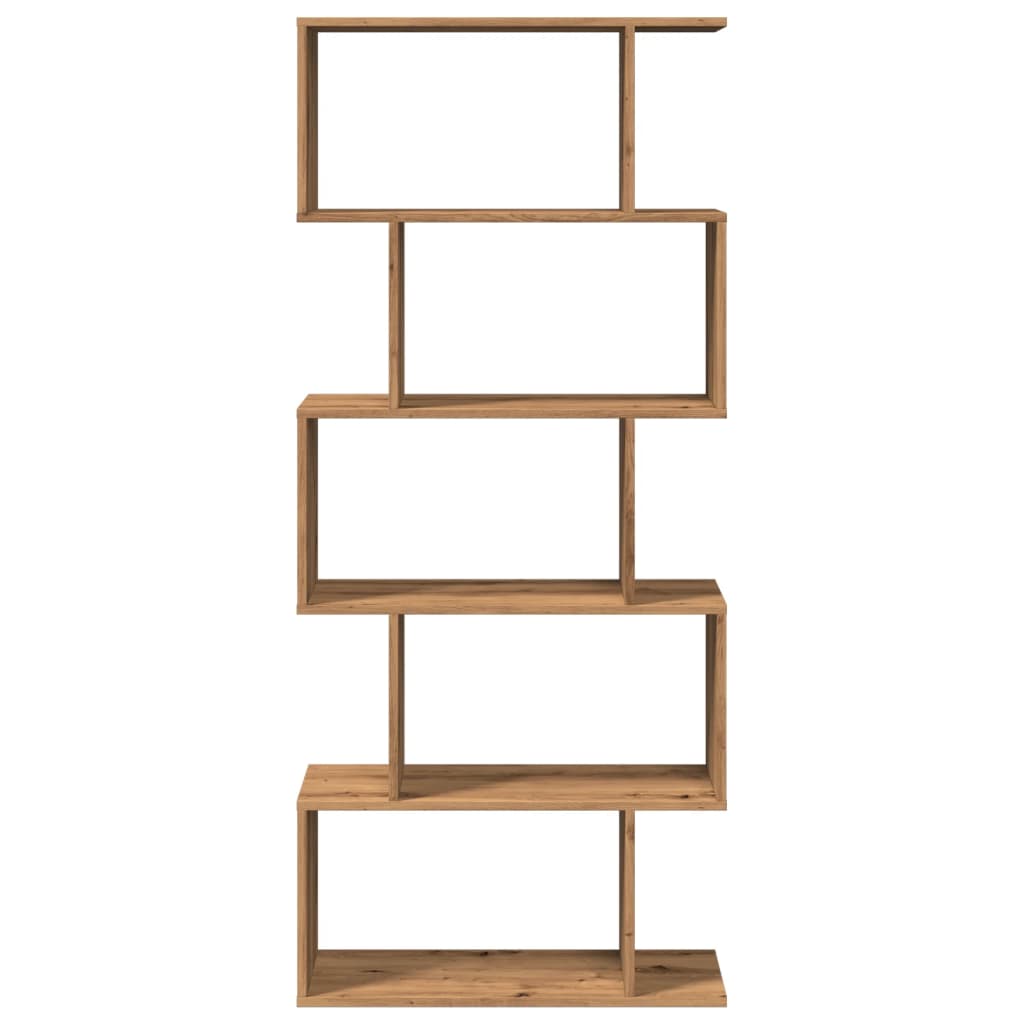 Bokhylle Brun Romdeler 5 lag 70x24x161 cm