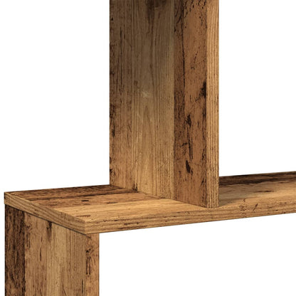 Romdeler bokhylle 4 lag gammelt eik 70x24x129 cm konstruert tre