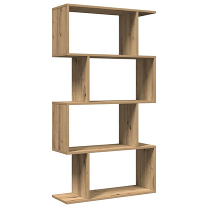 Romdeler bokhylle 4 lag artisan eik 70x24x129 cm konstruert tre