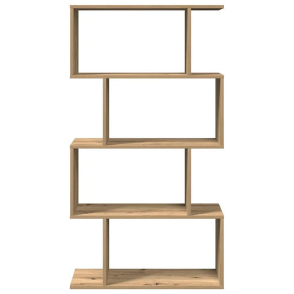 Romdeler bokhylle 4 lag artisan eik 70x24x129 cm konstruert tre