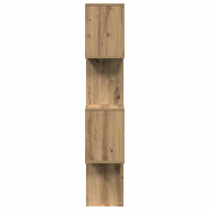 Romdeler bokhylle 4 lag artisan eik 70x24x129 cm konstruert tre
