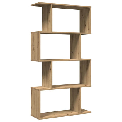 Romdeler bokhylle 4 lag artisan eik 70x24x129 cm konstruert tre