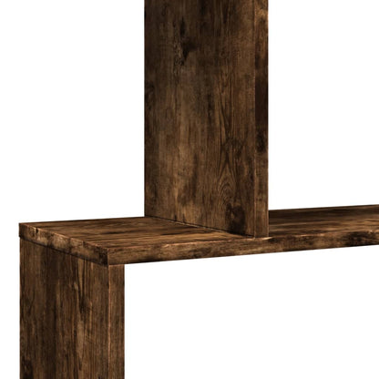 Romdeler bokhylle 3 lag røkt eik 70x24x97 cm konstruert tre