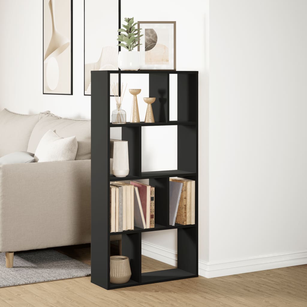 Bokhylle Svart 60x20x120 cm