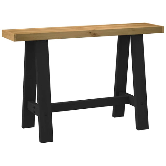 Avlastningsbord konsollbord DIV. NOAIN A-formede ben 120x30x75 cm heltre furu