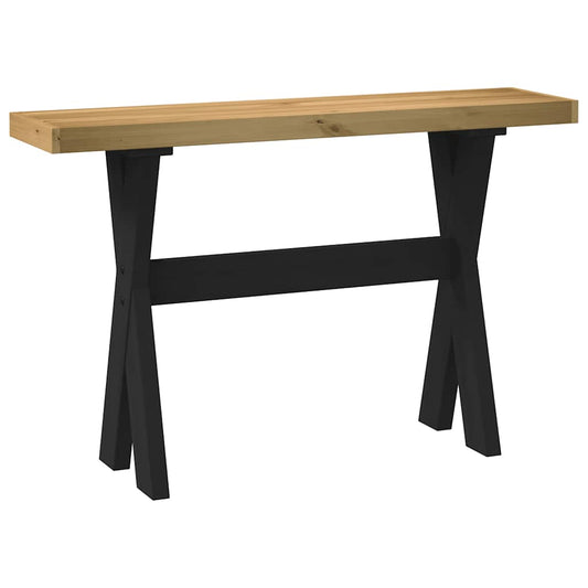 Avlastningsbord konsollbord DIV. NOAIN X-formede ben 120x30x75 cm heltre furu