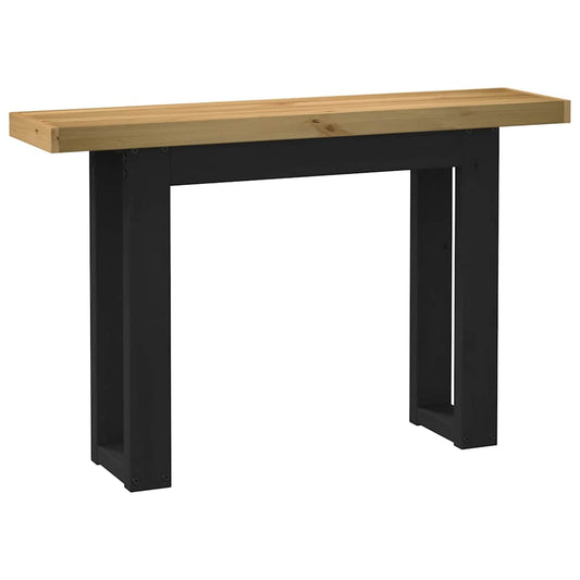 Avlastningsbord konsollbord DIV. NOAIN U-formede ben 120x30x75 cm heltre furu