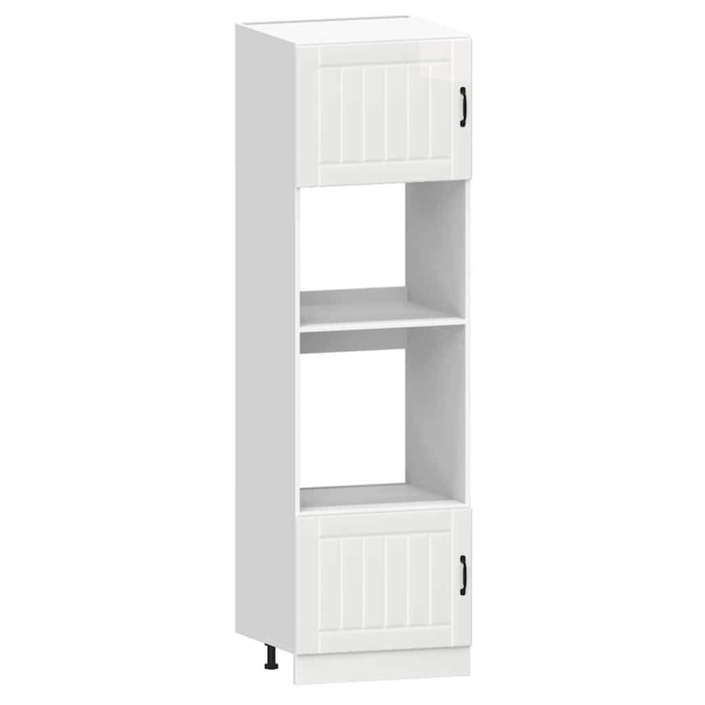 Kjøkkeninnredning Kjøkkenskapsett Kalmar Høyglans Hvit 07 deler