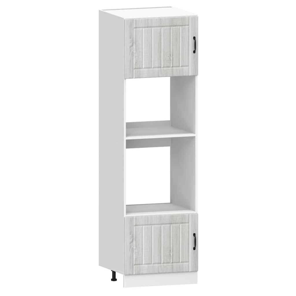 Kjøkkeninnredning Kjøkkenskapsett Kalmar Sonoma Grå 07 deler