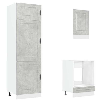 Kjøkkeninnredning Kjøkkenskapsett Kalmar Betonggrå 07 deler