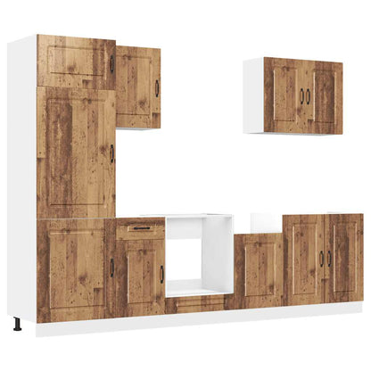 Kjøkkeninnredning Kjøkkenskapsett 7 deler Kalmar Gammelt tre