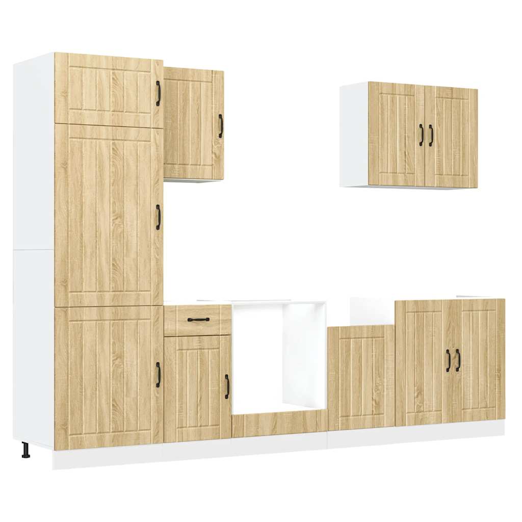 Kjøkkeninnredning Kjøkkenskapsett Lucca Sonoma Eik 07 deler