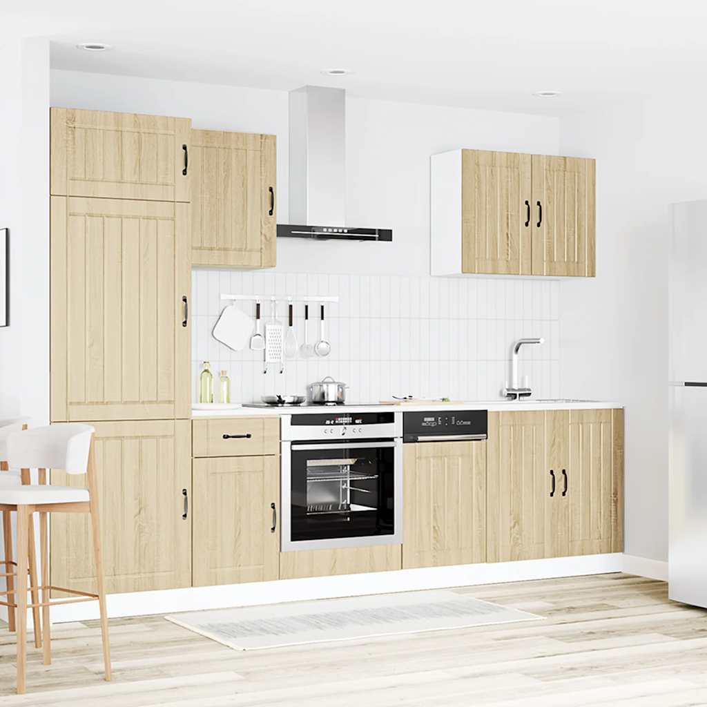 Kjøkkeninnredning Kjøkkenskapsett Lucca Sonoma Eik 07 deler