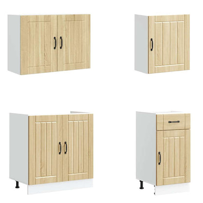 Kjøkkeninnredning Kjøkkenskapsett Lucca Sonoma Eik 07 deler