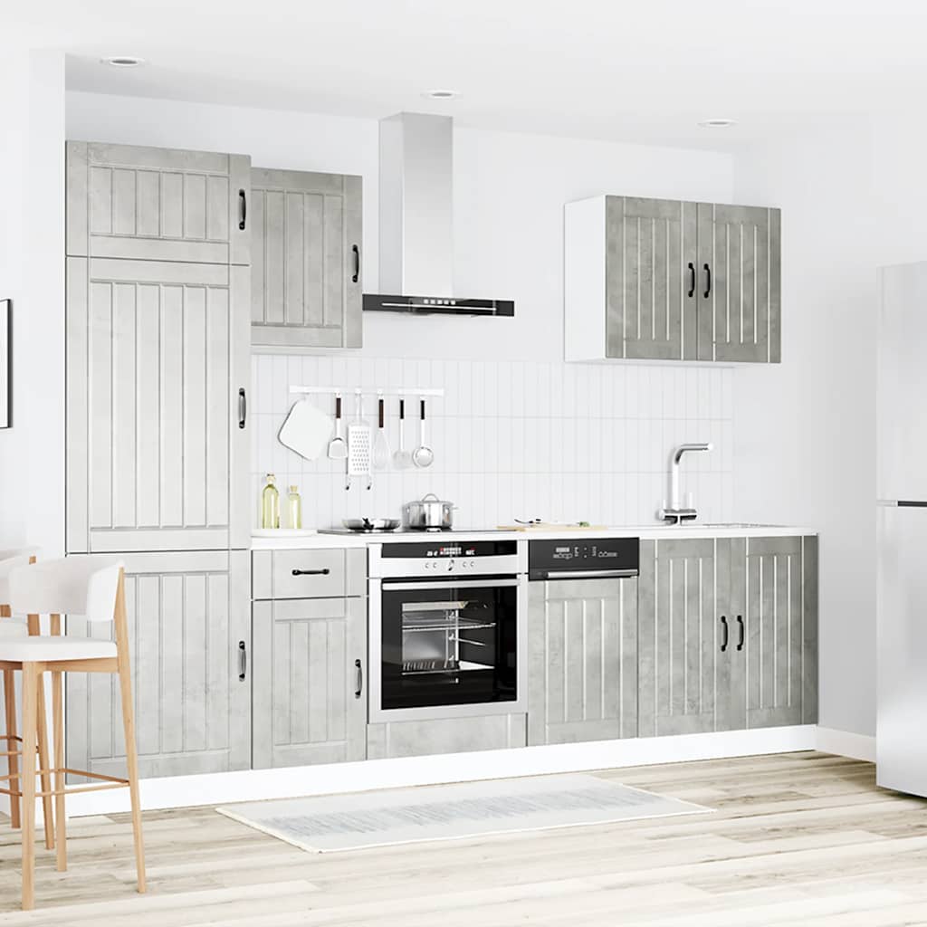 Kjøkkeninnredning Kjøkkenskapsett Lucca Betonggrå 07 deler