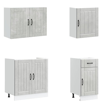 Kjøkkeninnredning Kjøkkenskapsett Lucca Betonggrå 07 deler