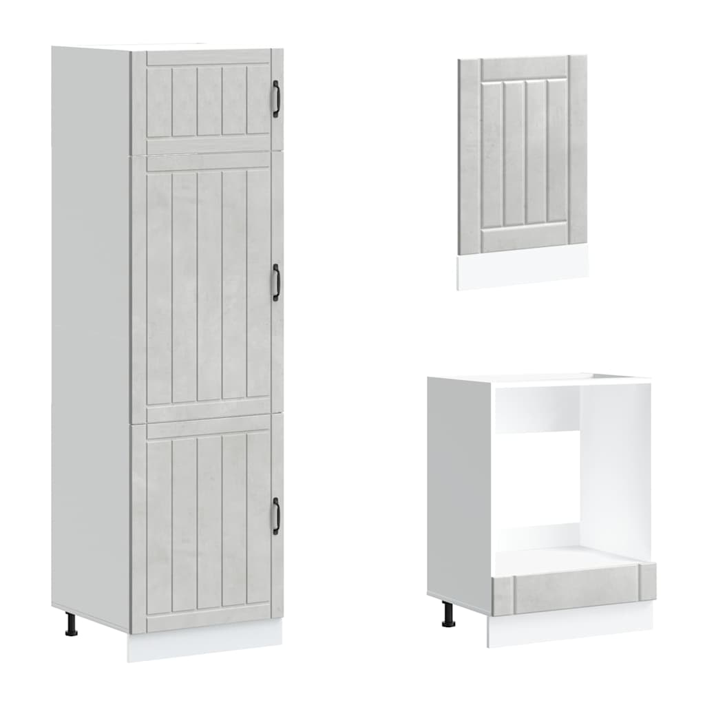 Kjøkkeninnredning Kjøkkenskapsett Lucca Betonggrå 07 deler