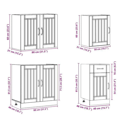Kjøkkeninnredning Kjøkkenskapsett Lucca Betonggrå 07 deler
