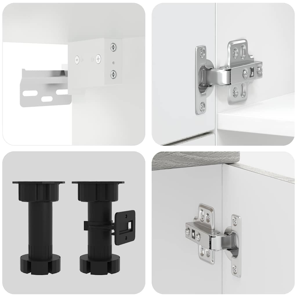 Kjøkkeninnredning Kjøkkenskapsett Lucca Sonoma Grå 07 deler