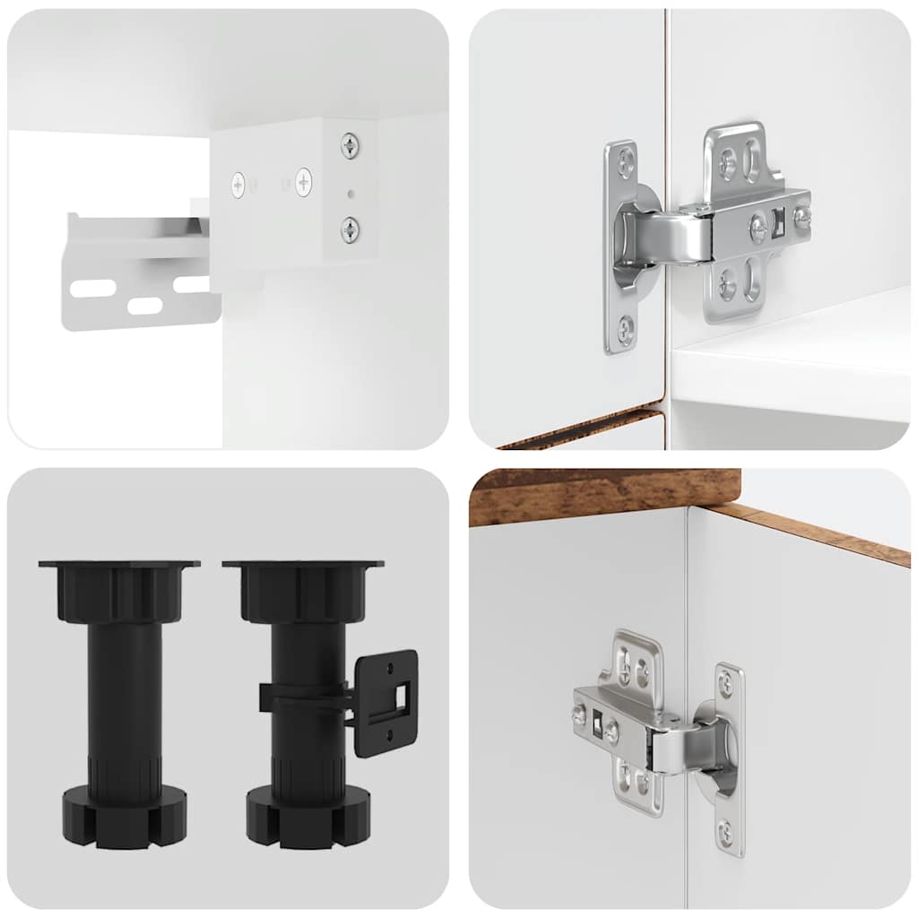 Kjøkkeninnredning Kjøkkenskapsett Lucca Gammelt Tre 07 deler