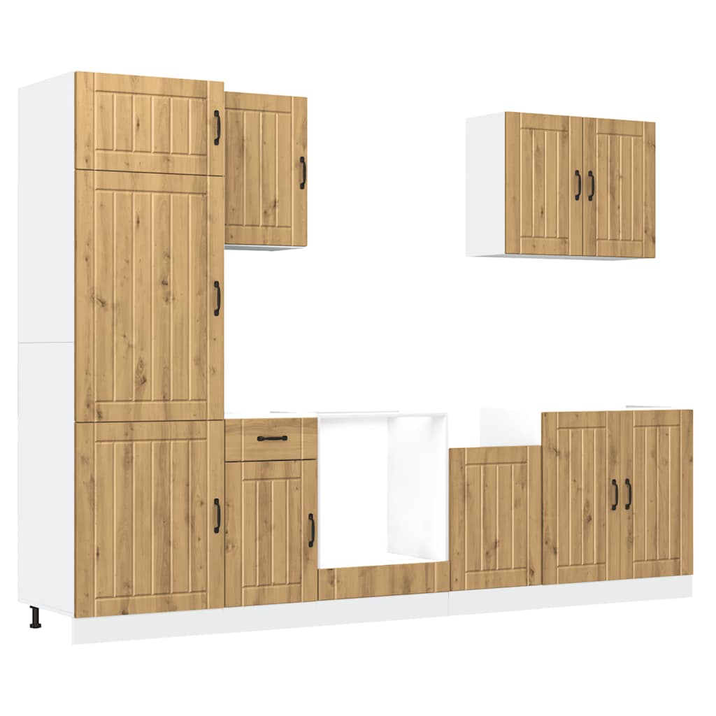 Kjøkkeninnredning Kjøkkenskapsett Lucca Artisan Eik 07 deler