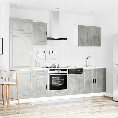 Kjøkkeninnredning Kjøkkenskapsett Kalmar Betonggrå 07 deler