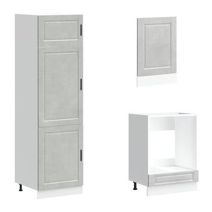 Kjøkkeninnredning Kjøkkenskapsett Kalmar Betonggrå 07 deler