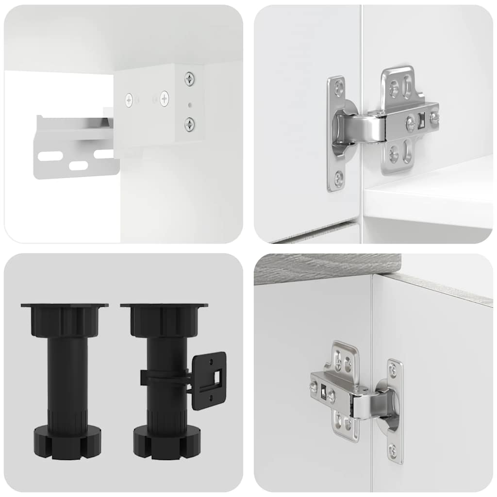 Kjøkkeninnredning Kjøkkenskapsett Kalmar Sonoma Grå 07 deler