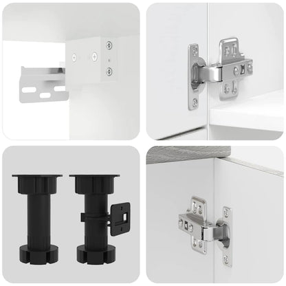 Kjøkkeninnredning Kjøkkenskapsett Kalmar Sonoma Grå 07 deler