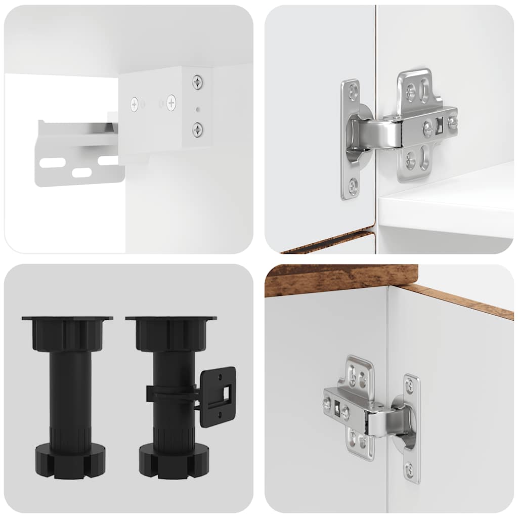 Kjøkkeninnredning Kjøkkenskapsett Kalmar Gammelt Tre 07 deler