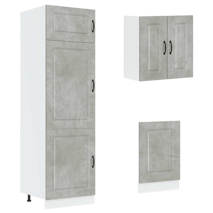 Kjøkkeninnredning Kjøkkenskapsett Kalmar Betonggrå 08 deler