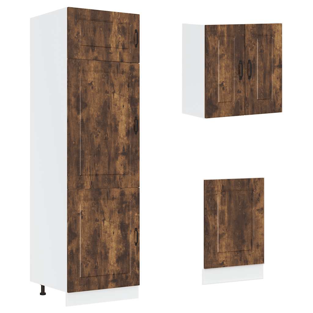 Kjøkkeninnredning Kjøkkenskapsett Kalmar Røkt Eik 08 deler