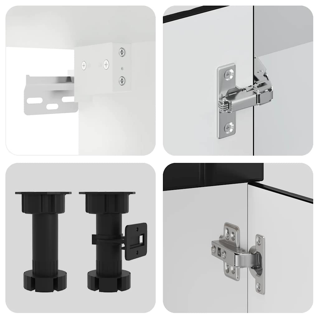 Kjøkkeninnredning Kjøkkenskapsett Kalmar Svart 08 deler