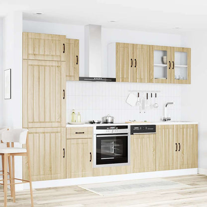 Kjøkkeninnredning Kjøkkenskapsett Kalmar Sonoma Eik 08 deler