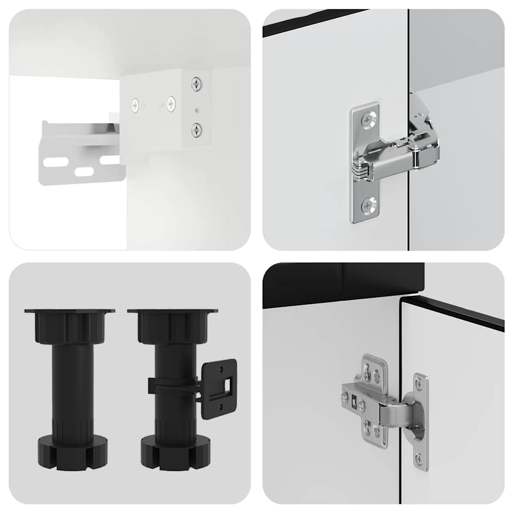 Kjøkkeninnredning Kjøkkenskapsett Kalmar Svart 08 deler