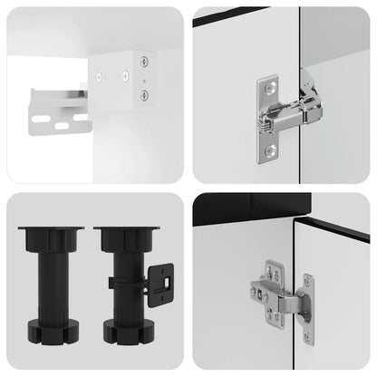 Kjøkkeninnredning Kjøkkenskapsett Kalmar Svart 08 deler