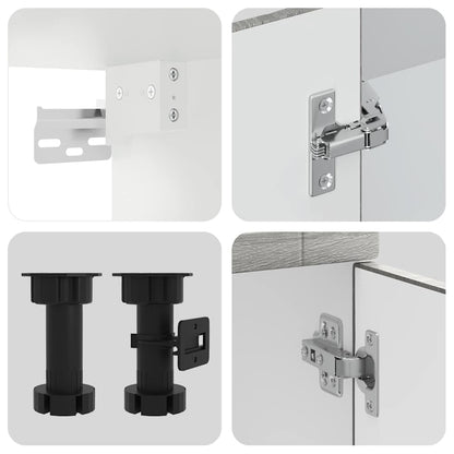 Kjøkkeninnredning Kjøkkenskapsett Kalmar Sonoma Grå 08 deler