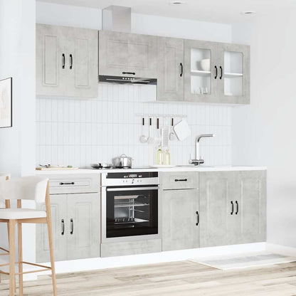 Kjøkkeninnredning Kjøkkenskapsett Kalmar Betonggrå 08 deler