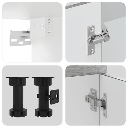 Kjøkkeninnredning Kjøkkenskapsett Kalmar Sonoma Grå 08 deler