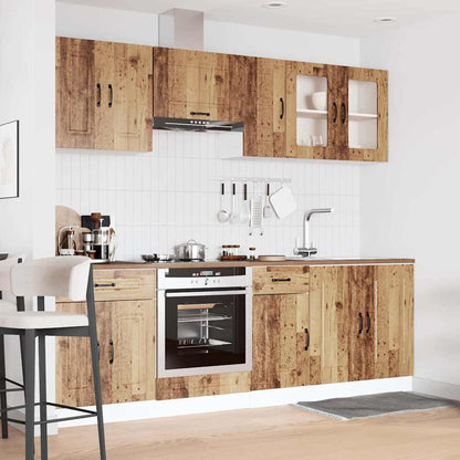 Kjøkkeninnredning Kjøkkenskapsett Kalmar Gammelt Tre 08 deler