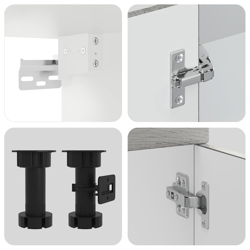 Kjøkkeninnredning Kjøkkenskapsett Kalmar Sonoma Grå 08 deler