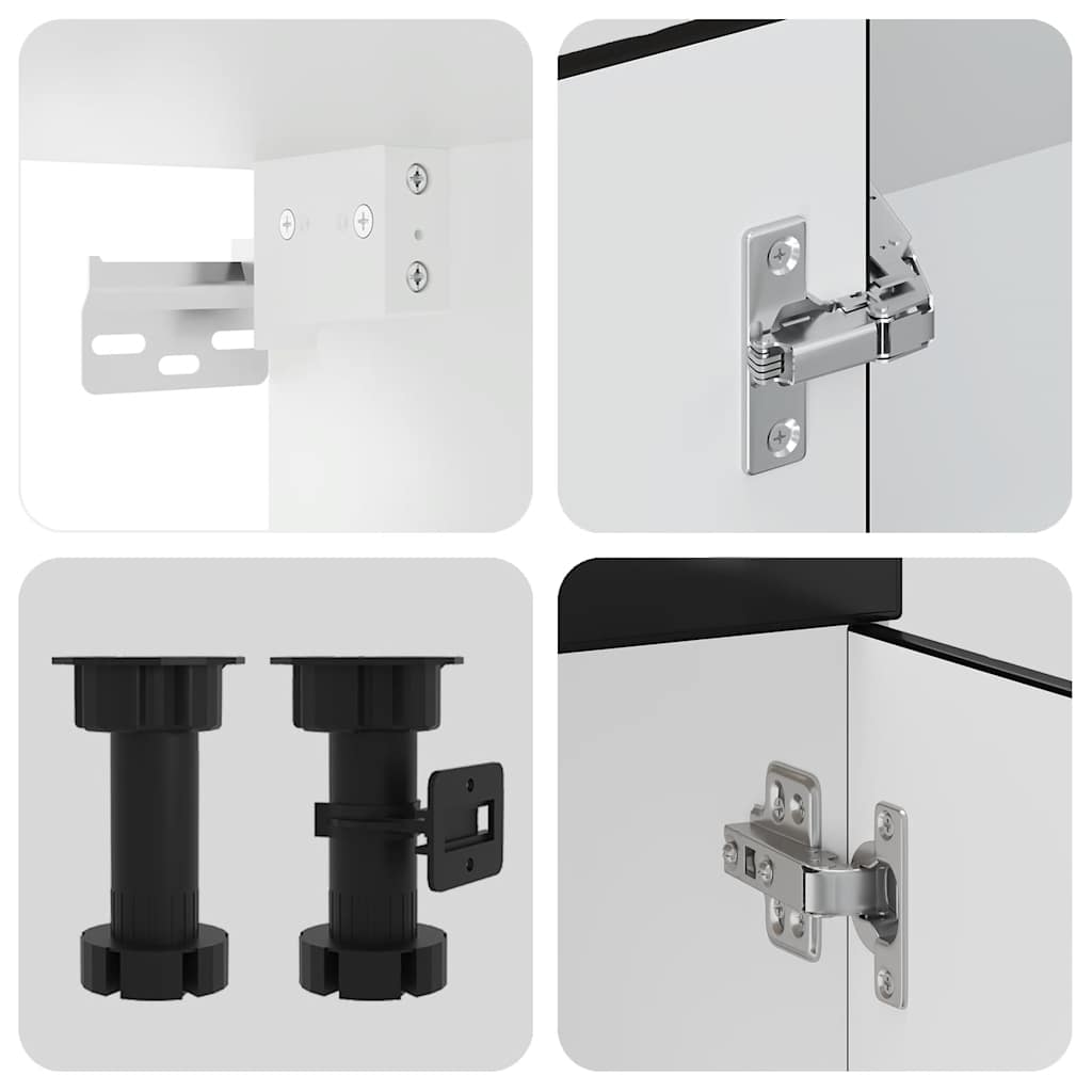 Kjøkkeninnredning Kjøkkenskapsett Kalmar Svart 08 deler