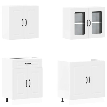 Kjøkkeninnredning Kjøkkenskapsett Kalmar Hvit 04 deler